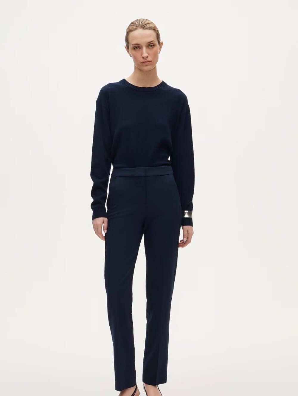 J. Crew Women's Black Straight-Leg High-Rise Pants - Style Kate - Size 2